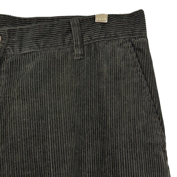 Vtg Woolrich Wide Wale Corduroy Trouser Pants 12 High Rise Bareback Black Cotton - Picture 6 of 11